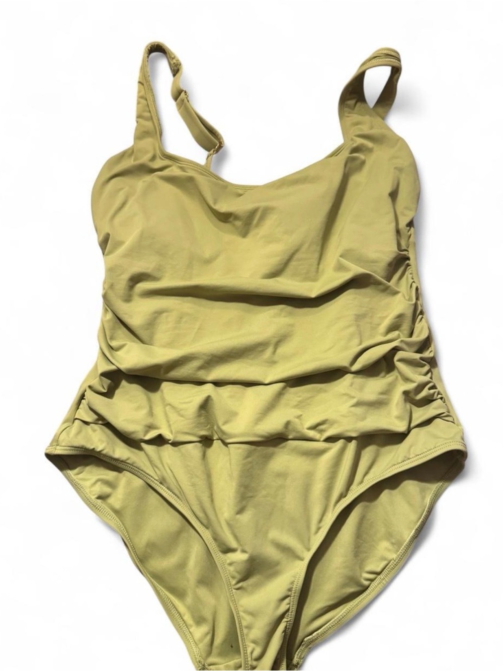 Anne Cole Olive-Tone Ruched One-Piece Swimsuit